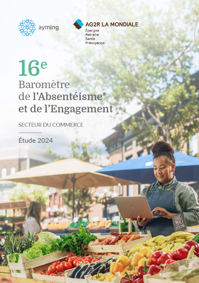 Cover image - Baromètre de l'Absentéisme® et de l'Engagement 2024 - Secteur du Commerce