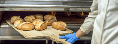 Baking bread loafs